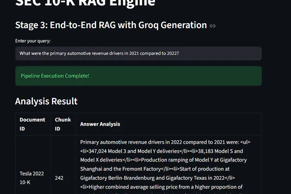 02. SEC 10-K multi-document RAG engine